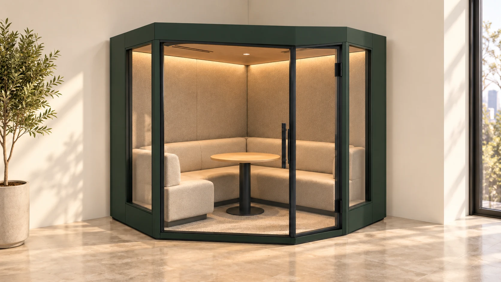 Corner office pod concept